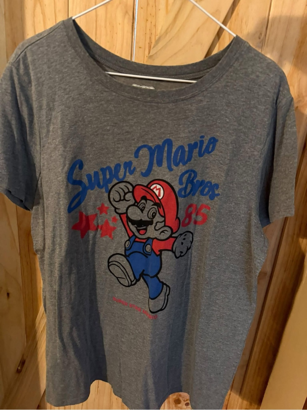 TORRID Nintendo Gray Tee with Red & Blue Mario Graphic